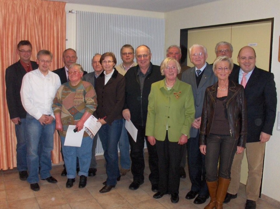 Die Ehrengste gratulierten den langjhrigen CDU Mitglieder fr 25 und 40 jhrige Mitgliedschaft.