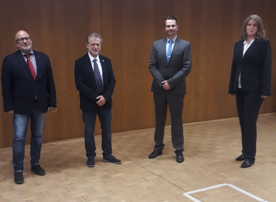 Der neue Fraktionsvorstand: v.r.  K. Gardini, H. Grinke, H-J Thienelt und B. Steinkemeier