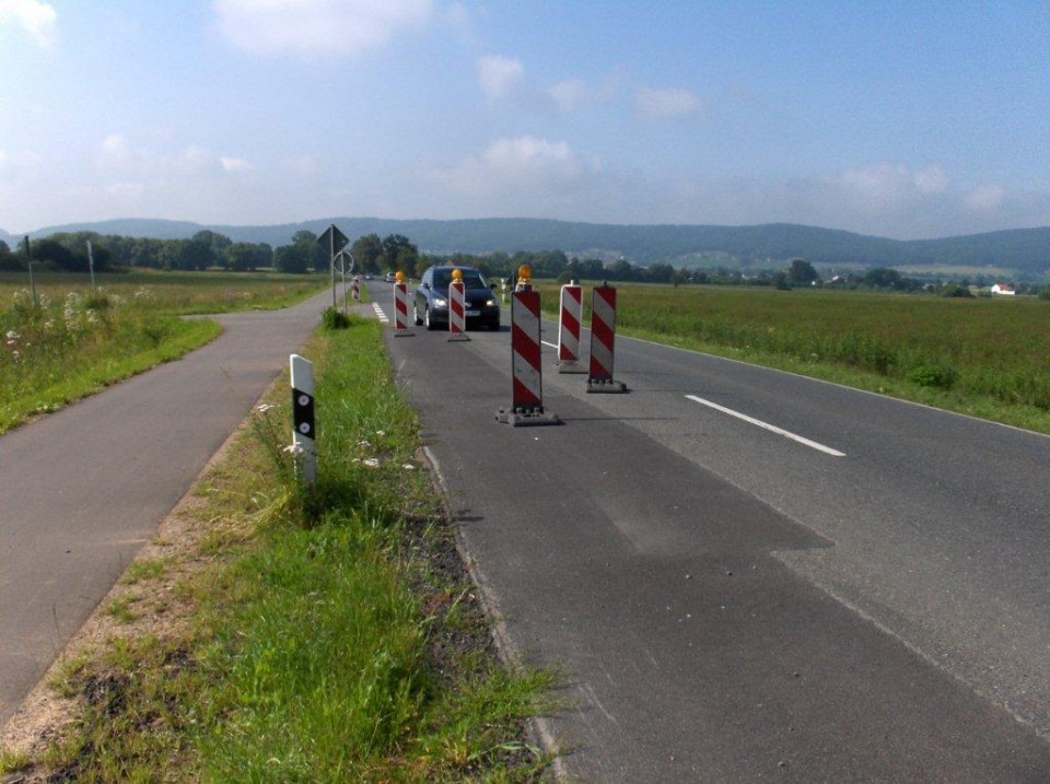 An der Eickhorster Strae (L 803 zwischen Hille und Eickhorst) hat sich bisher  wenig getan.